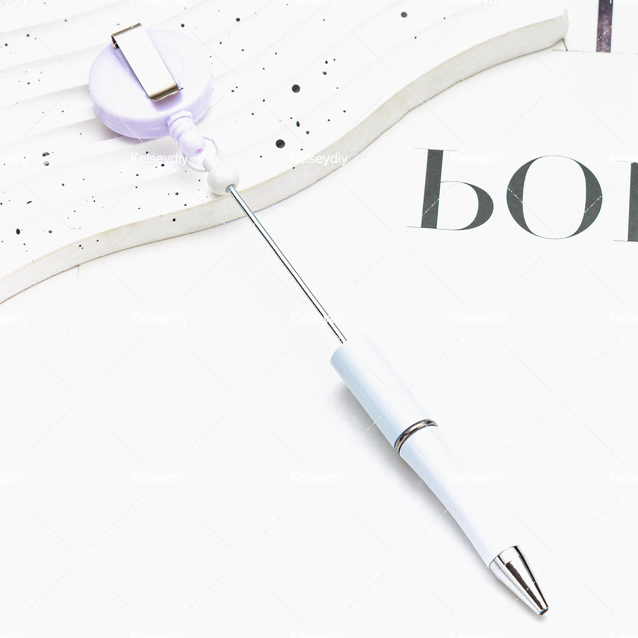 【A011】DIY bead retractable buckle ballpoint pen