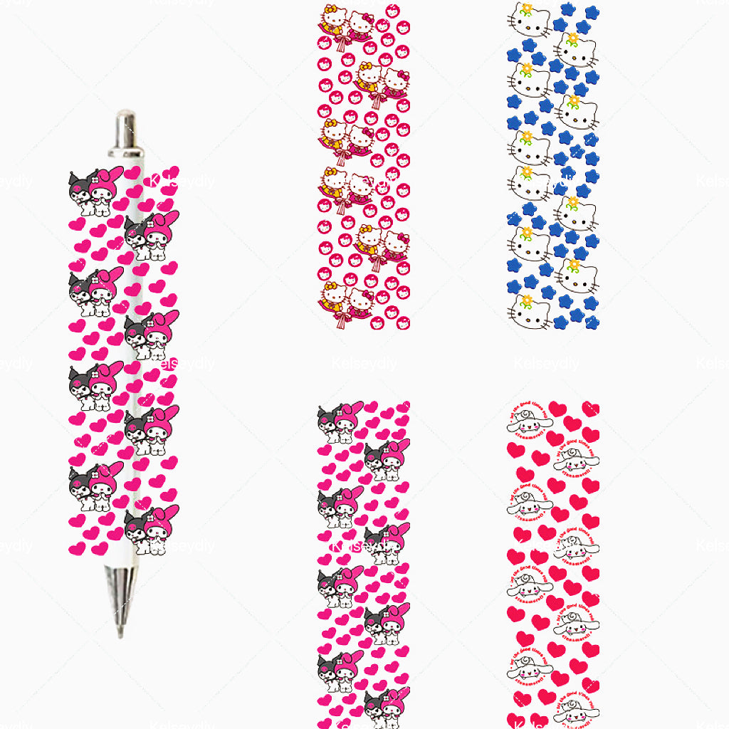 【A004】Ballpoint pens, pen stickers, bookmark stickers(pick on live)