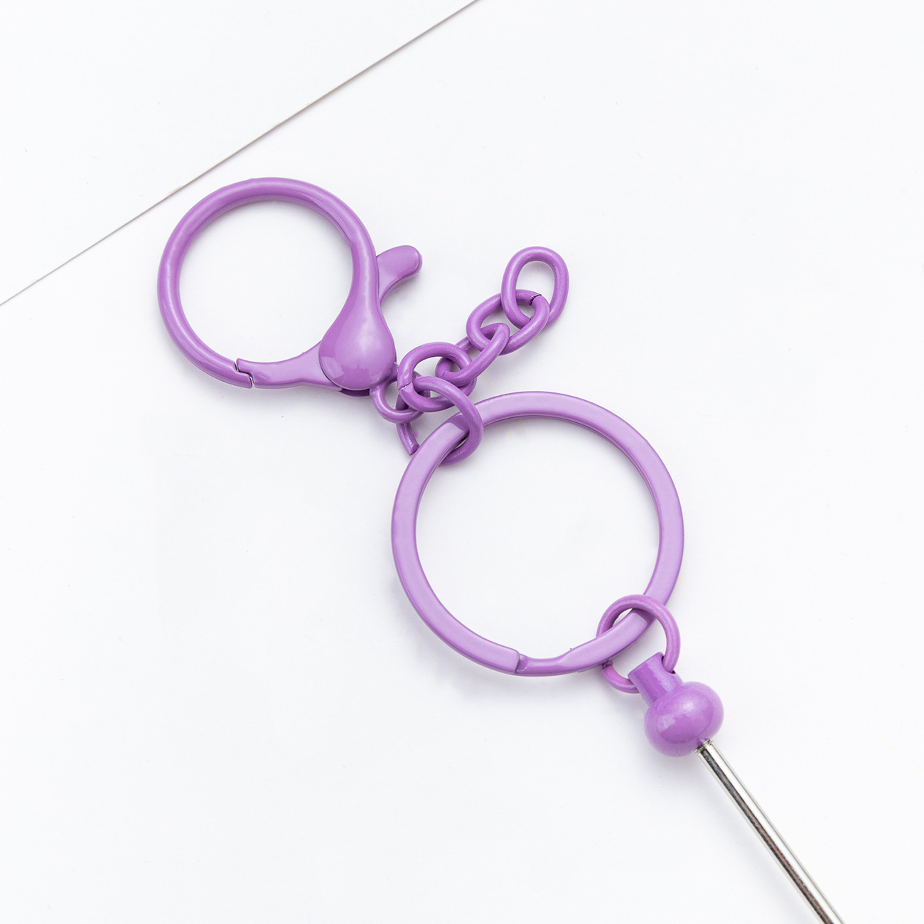 【B004】Gradient Color Metal Keychains for DIY | Bulk Keychain Blanks for Crafts, Charms, Gifts & Accessories