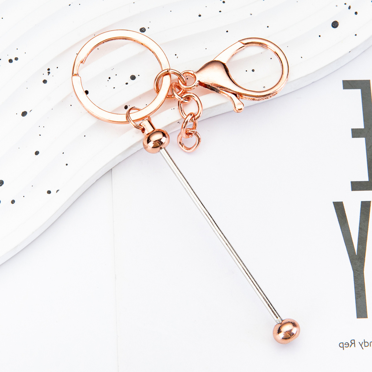 【B004】Gradient Color Metal Keychains for DIY | Bulk Keychain Blanks for Crafts, Charms, Gifts & Accessories