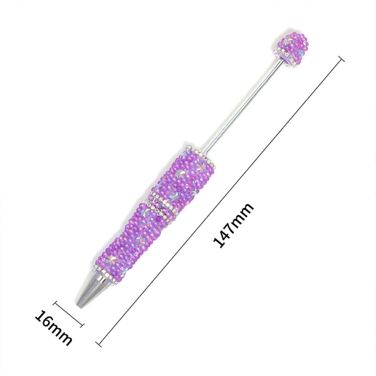 Glow in the Dark Beaded Pen | Luxury Bubble Bead Ballpoint Pen | Handmade Cute DIY Office & Gift Pen