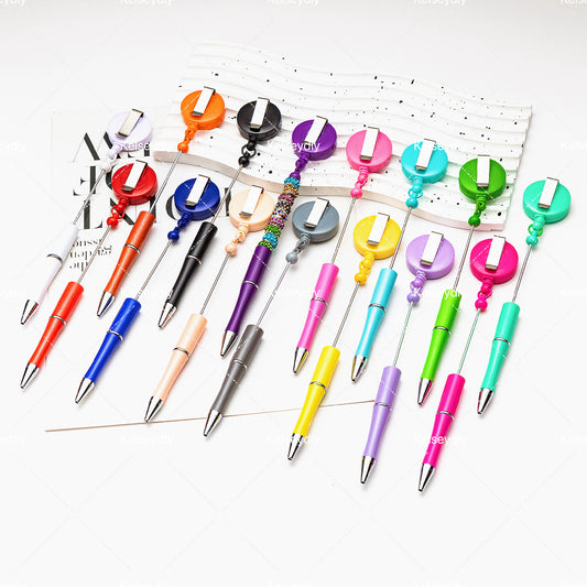 【A011】DIY bead retractable buckle ballpoint pen