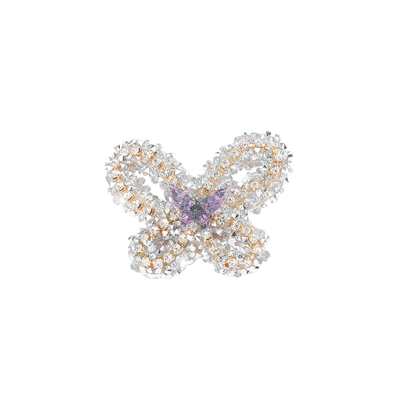 Large Butterfly Full Rhinestone Straight Hole Beads DIY Pen Phone Charm Craft Kit