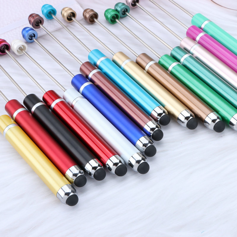 Personalized DIY Touch Screen Wearable Beaded Pen, Multi-Functional Stylus Multi-Color Ballpoint Pen, Creative Decorative Stationery Wholesale In Stock