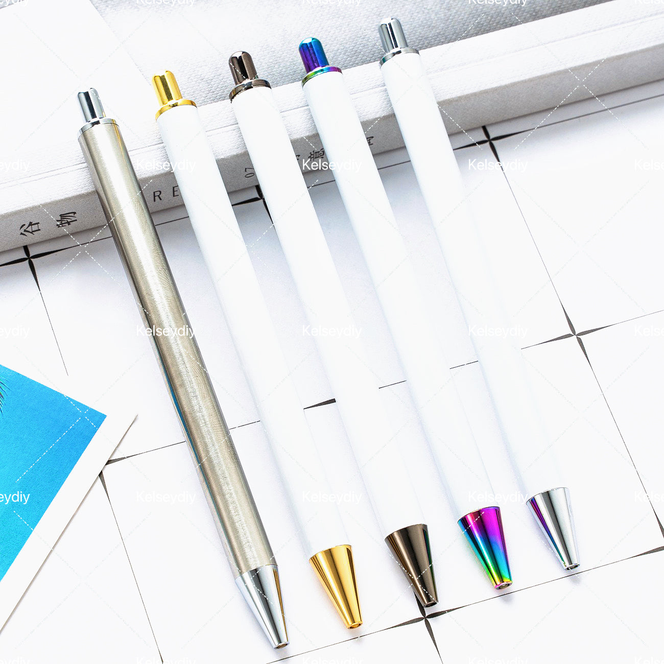 【A005】Metal ballpoint pens can be labeled with stickers（pick on live）