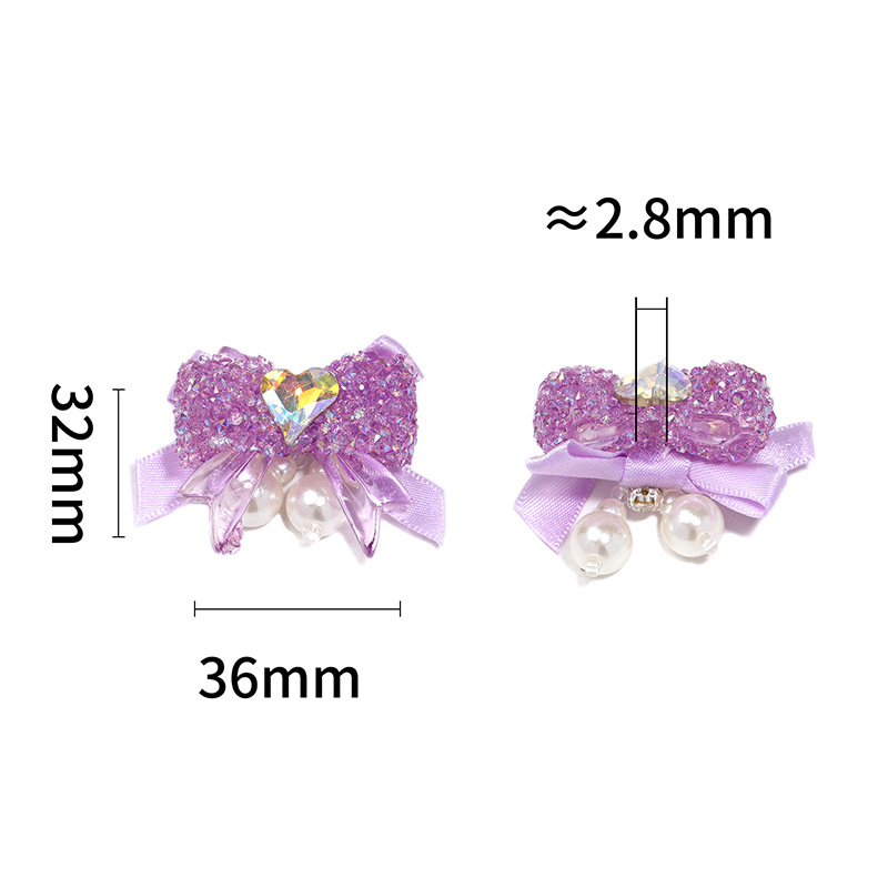 New Arrival Luxury Heavy Craft Sugar Glitter Bow Loose Acrylic Beads Sparkly DIY Bracelet Necklace Keychain Jewelry Making Accessories