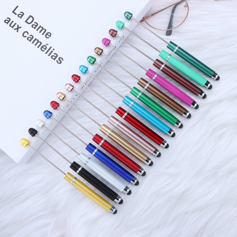 Personalized DIY Touch Screen Wearable Beaded Pen, Multi-Functional Stylus Multi-Color Ballpoint Pen, Creative Decorative Stationery Wholesale In Stock